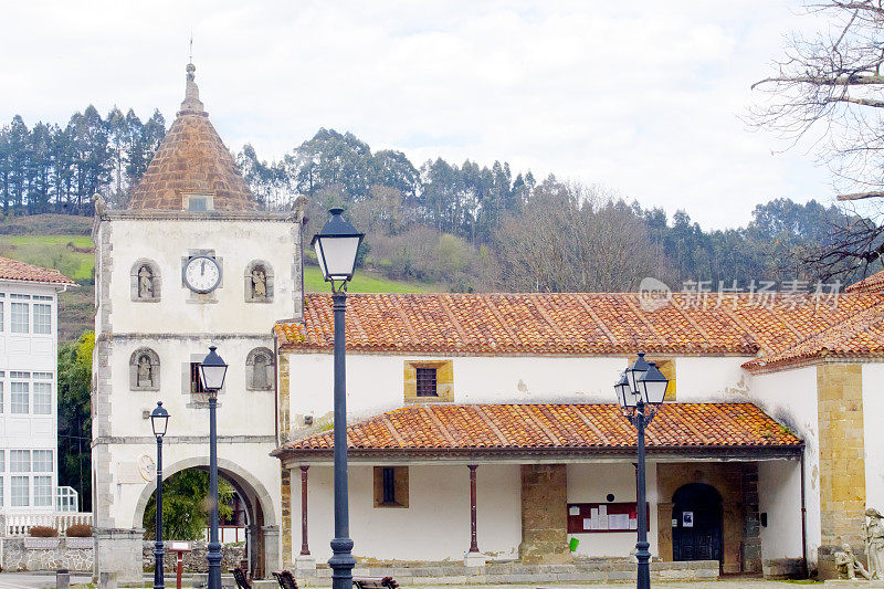 Camino de Santiago , Soto de Luiña church, Cudillero, Asturias, Spain.